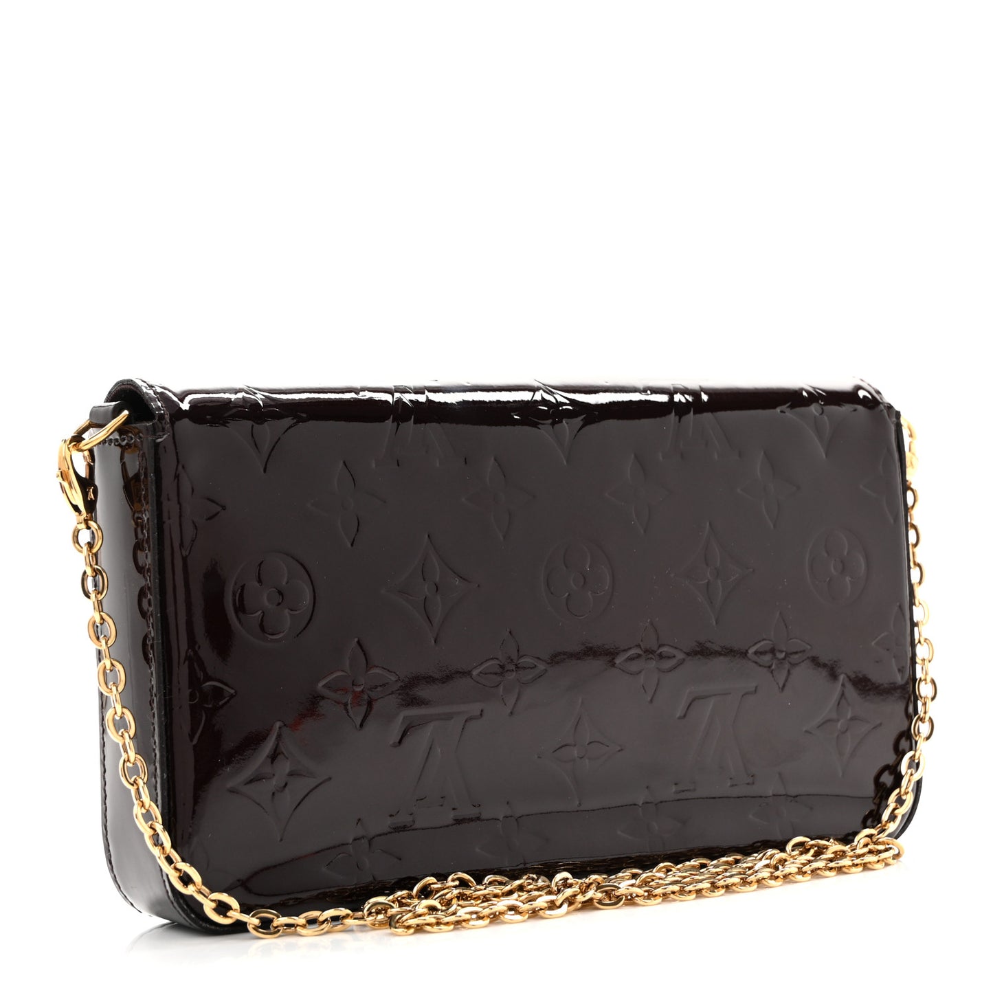 Vernis Pochette Felicie Chain Wallet Amarante