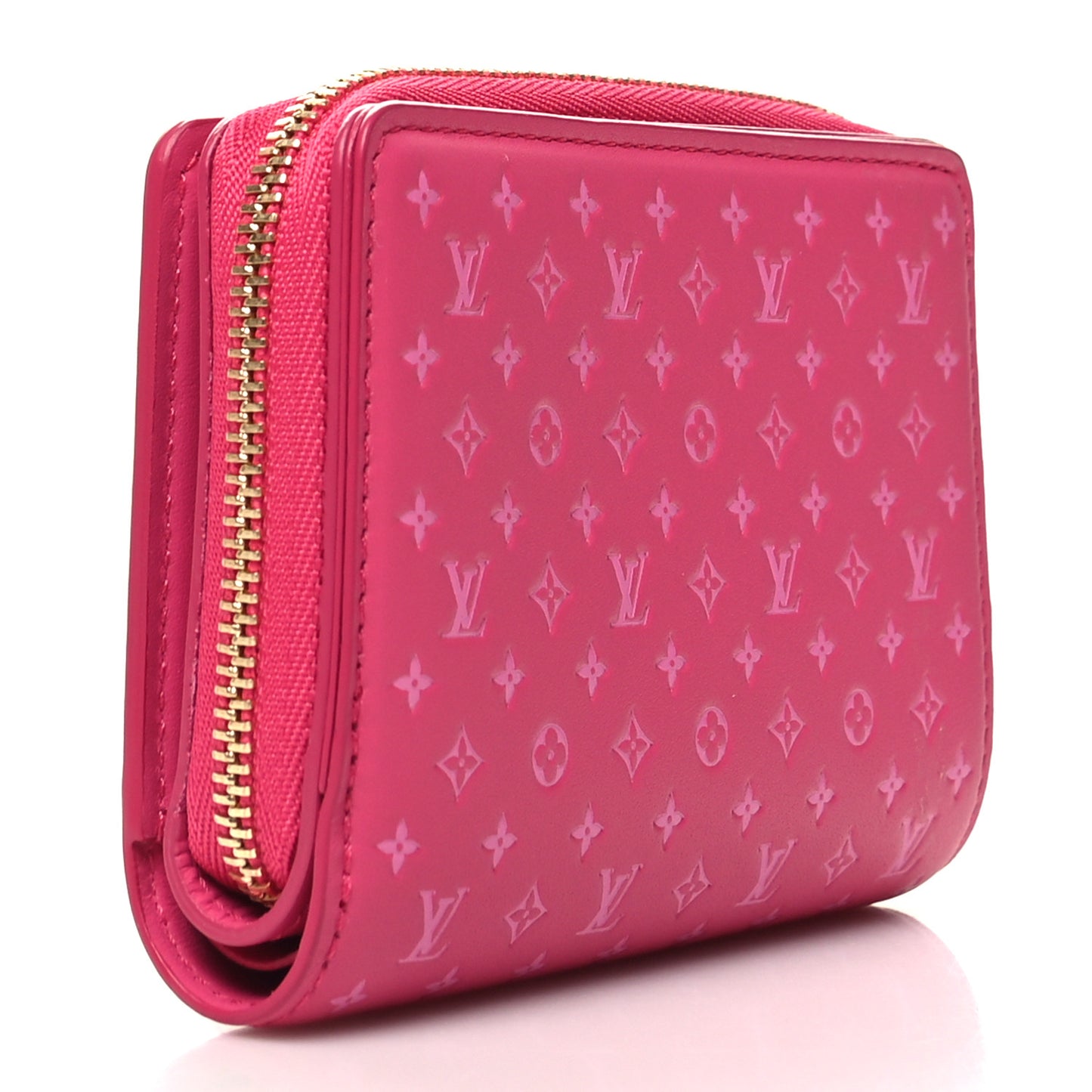 Calfskin Nanogram Embossed Lou Wallet Rose