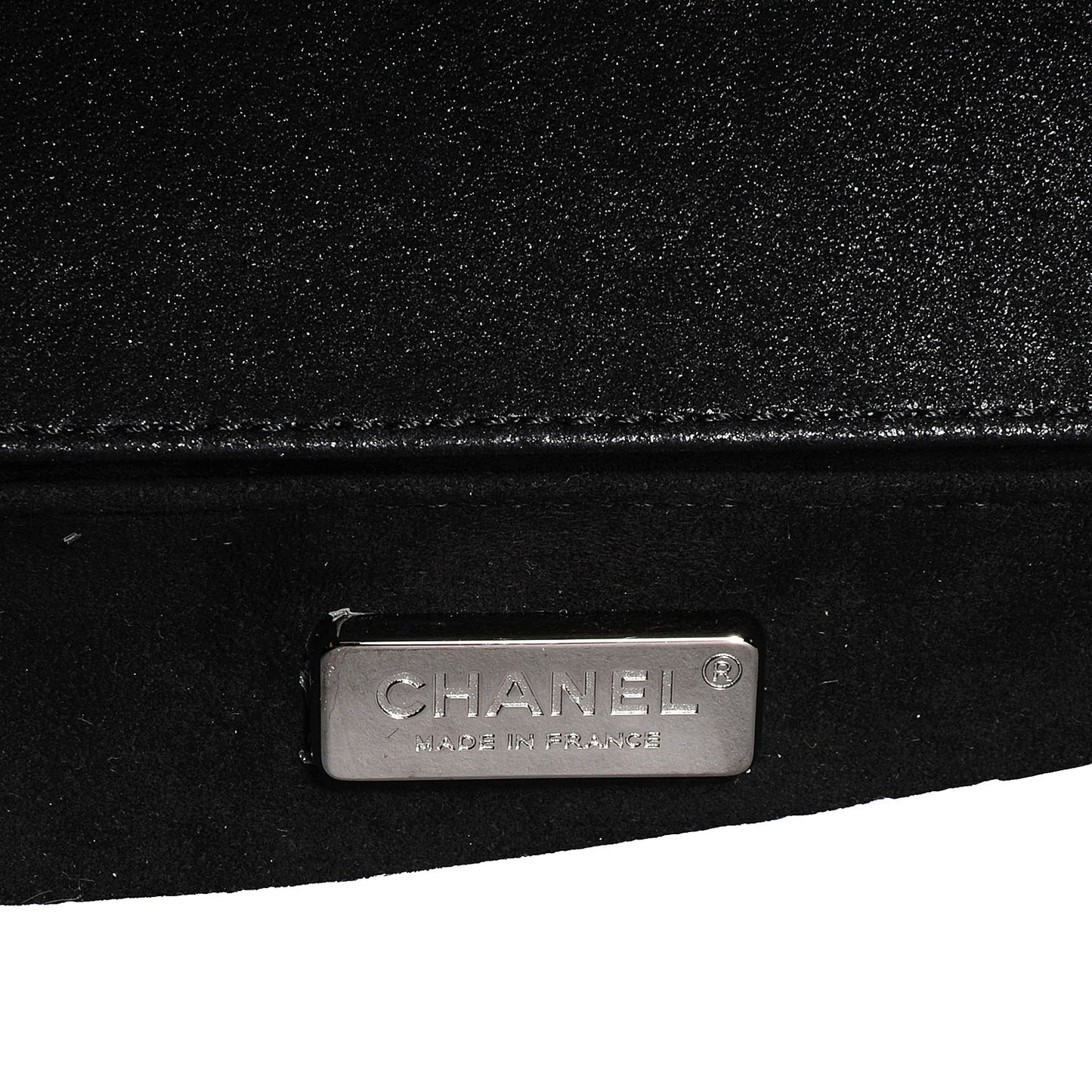 Sequin Medium Boy Flap Bag Black