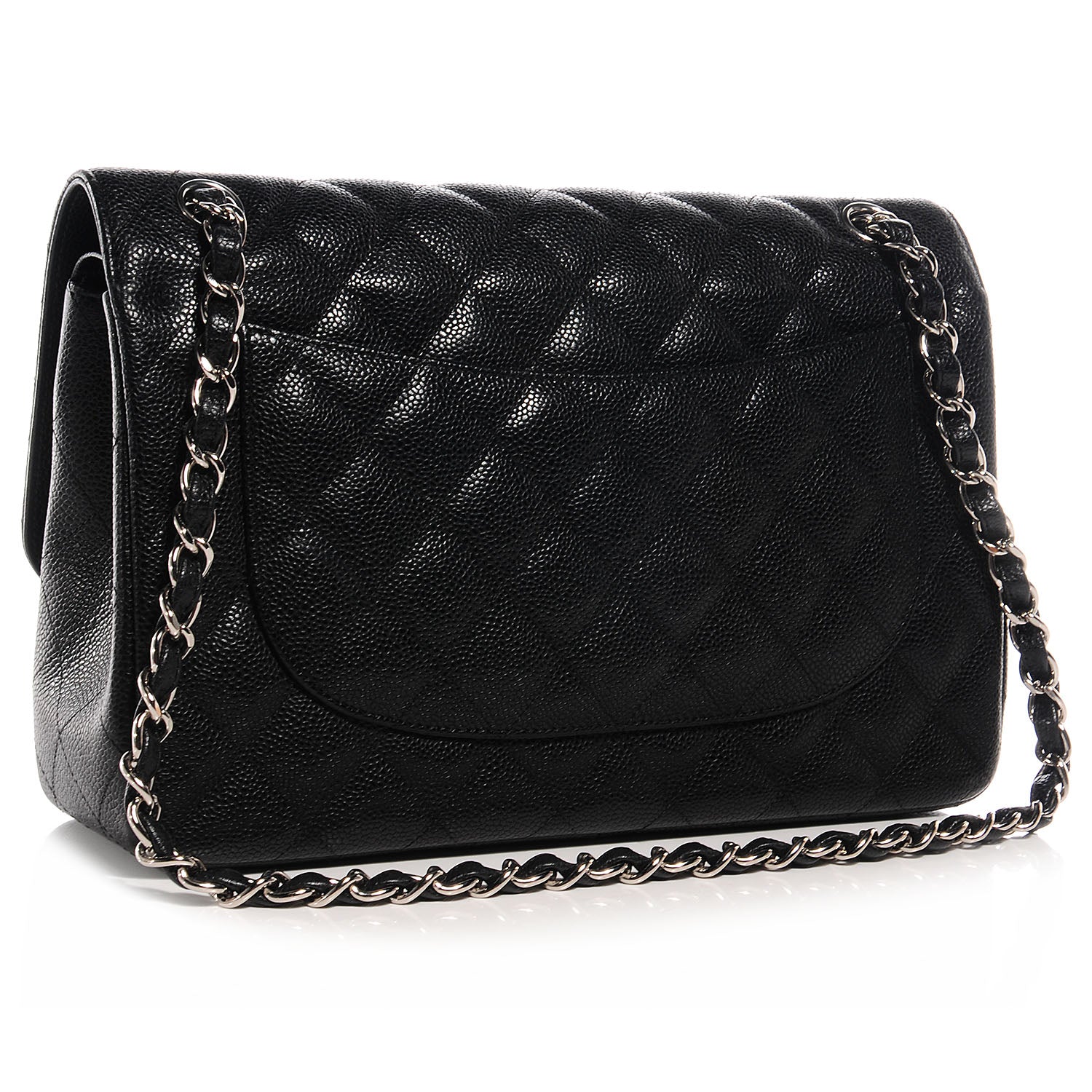 Chanel Caviar Quilted Jumbo Double Flap Black 3 of 7