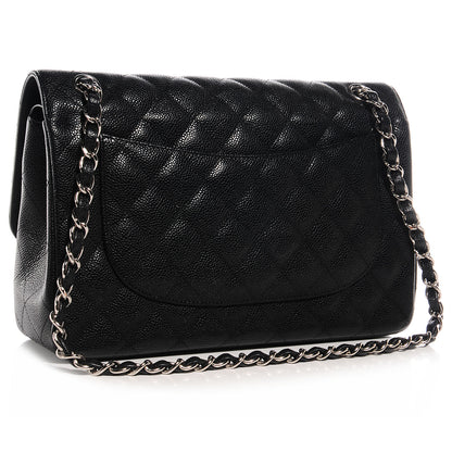 Chanel Caviar Quilted Jumbo Double Flap Black 3 of 7