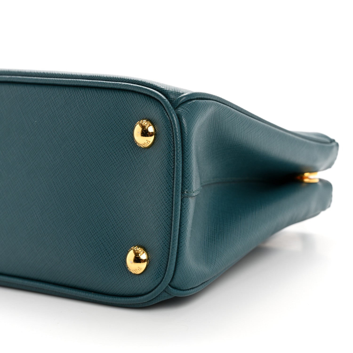 Prada Saffiano Lux Mini Galleria Double Zip Tote Ottanio 9 of 10