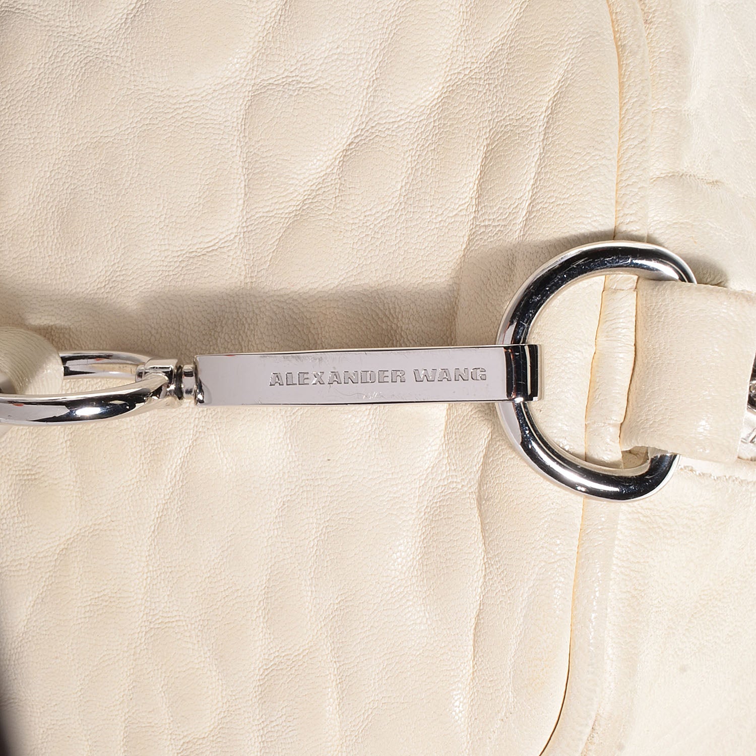 Alexander Wang Pebbled Lambskin Rocco Bone Rhodium Hardware 5 of 9