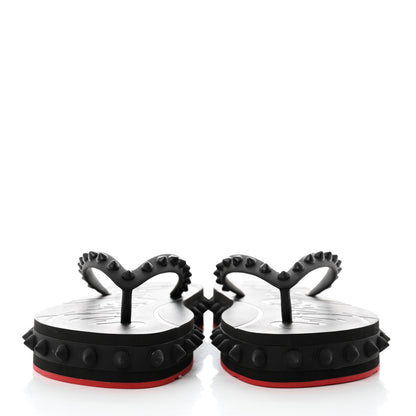 Christian Louboutin Rubber Spike Loubi Flip Flip Platform Sandals 36 Black 2 of 8