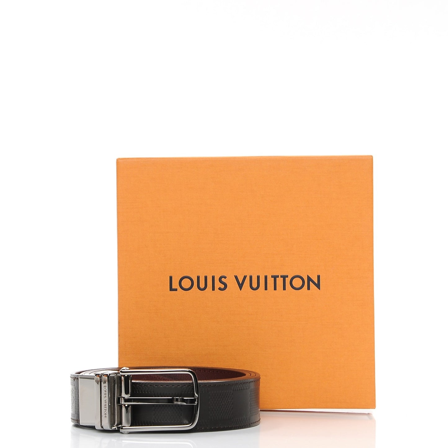 Damier Infini Calfskin Boston 30mm Reversible Belt 100 40 Moka