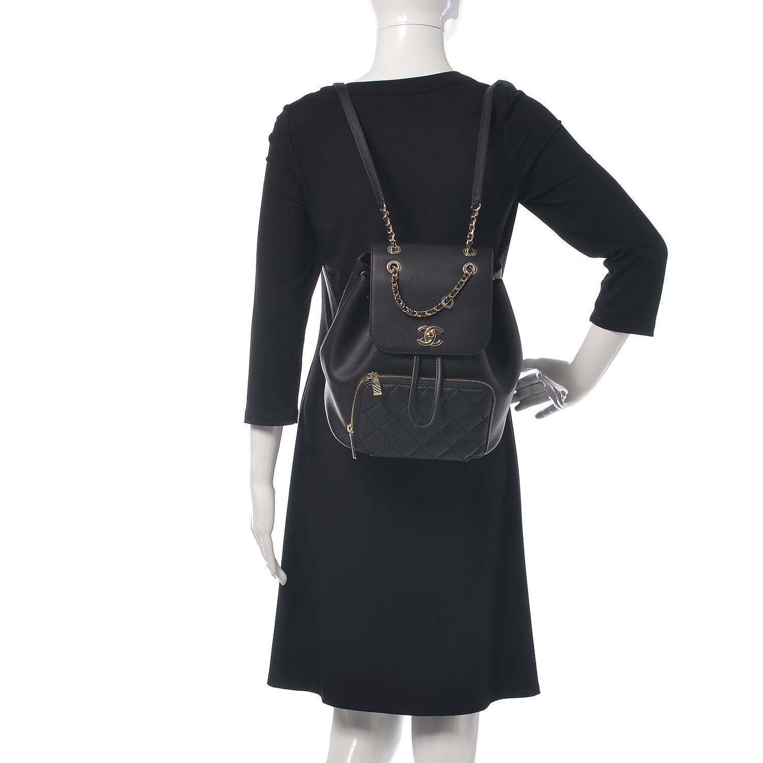 Chanel Caviar Quilted Business Affinity Backpack Black 2 of 10