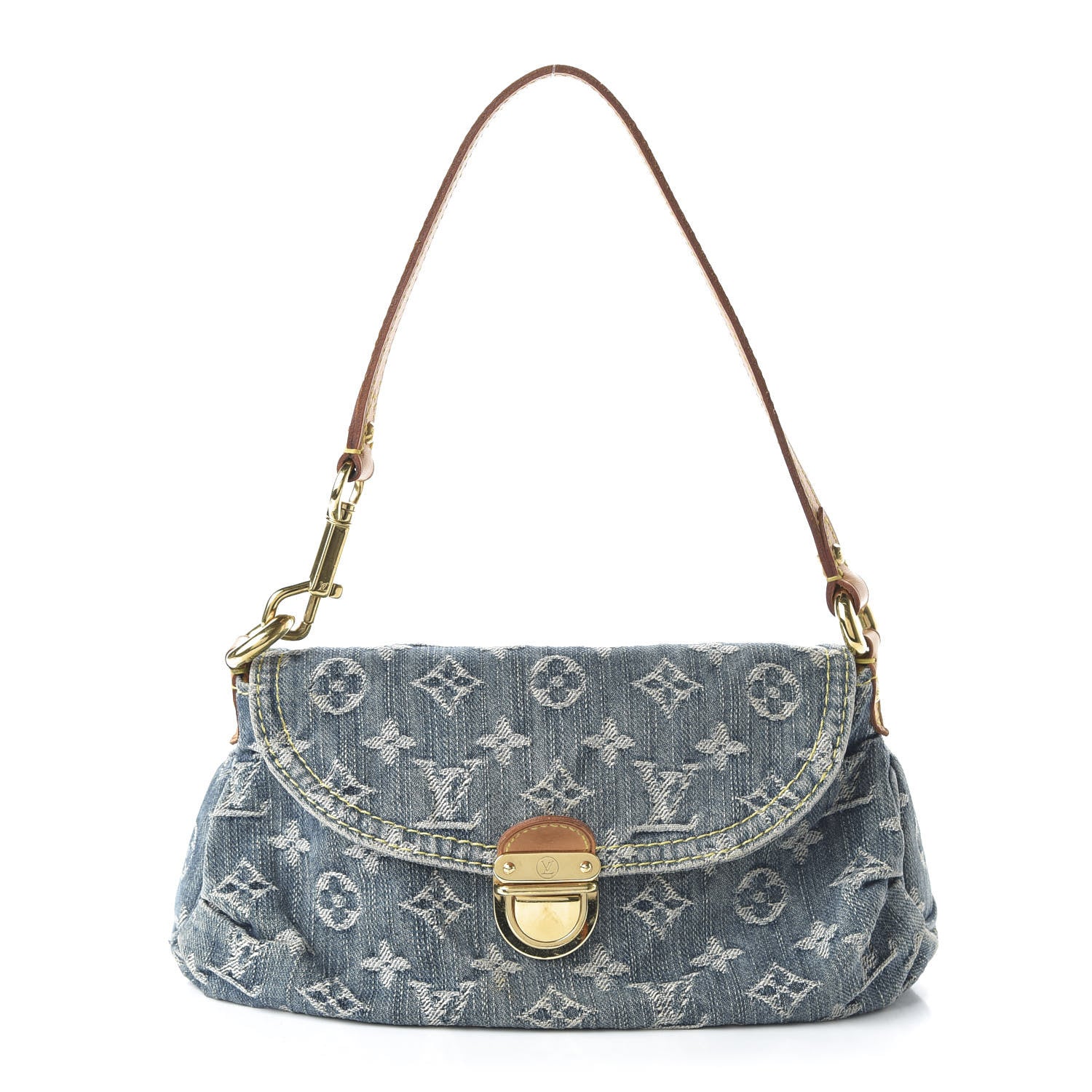 Louis Vuitton Monogram Denim Mini Pleaty Blue 1 of 9