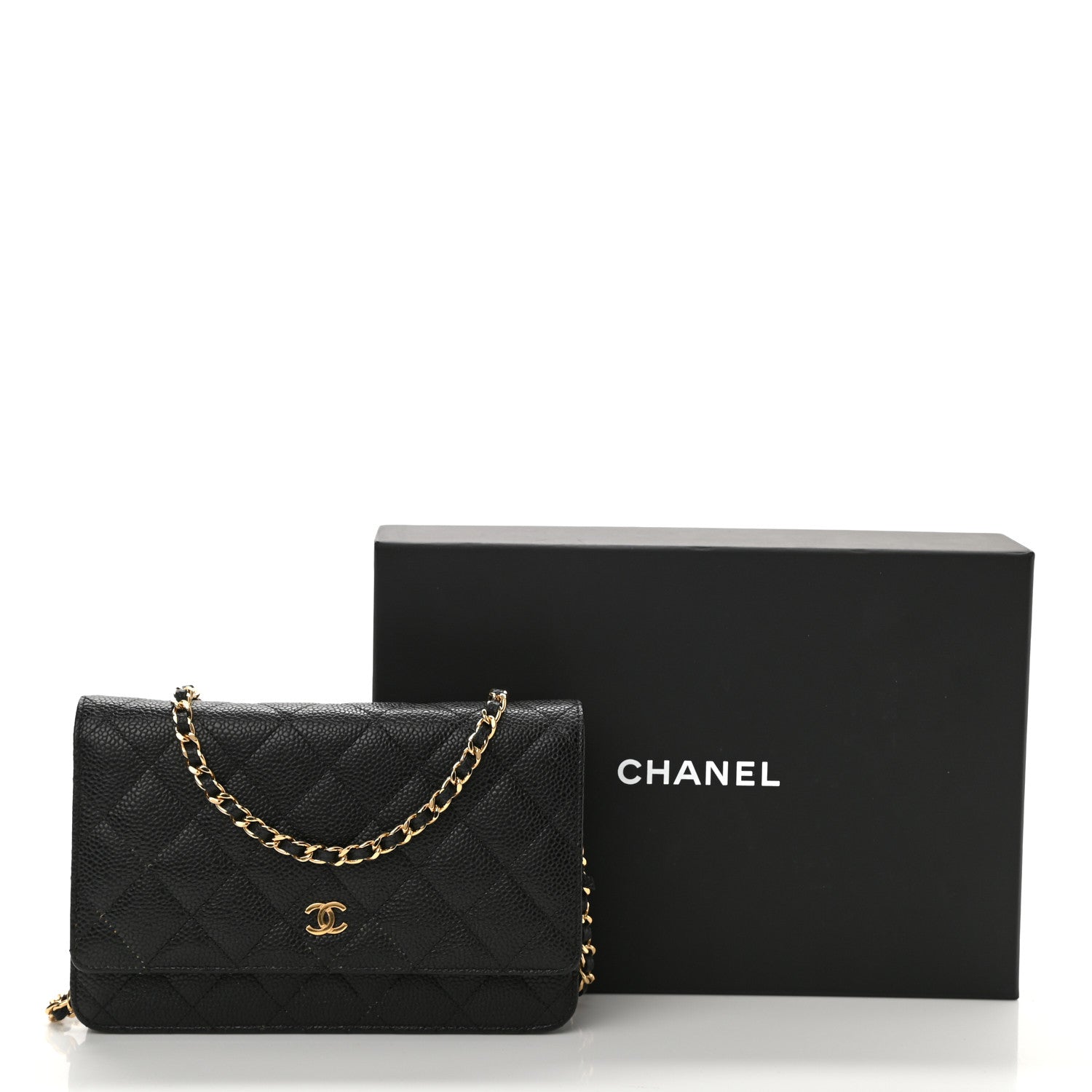 Chanel Caviar Quilted Wallet On Chain WOC Black 12 of 12
