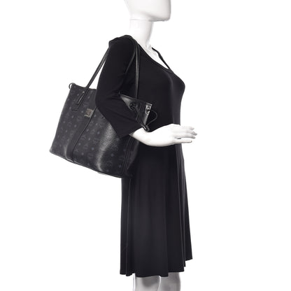 MCM Visetos Medium Liz Reversible Shopper Tote Black 2 of 22