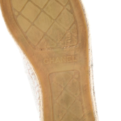Chanel Terry Cloth CC Espadrilles 40 Silver Black 7 of 10