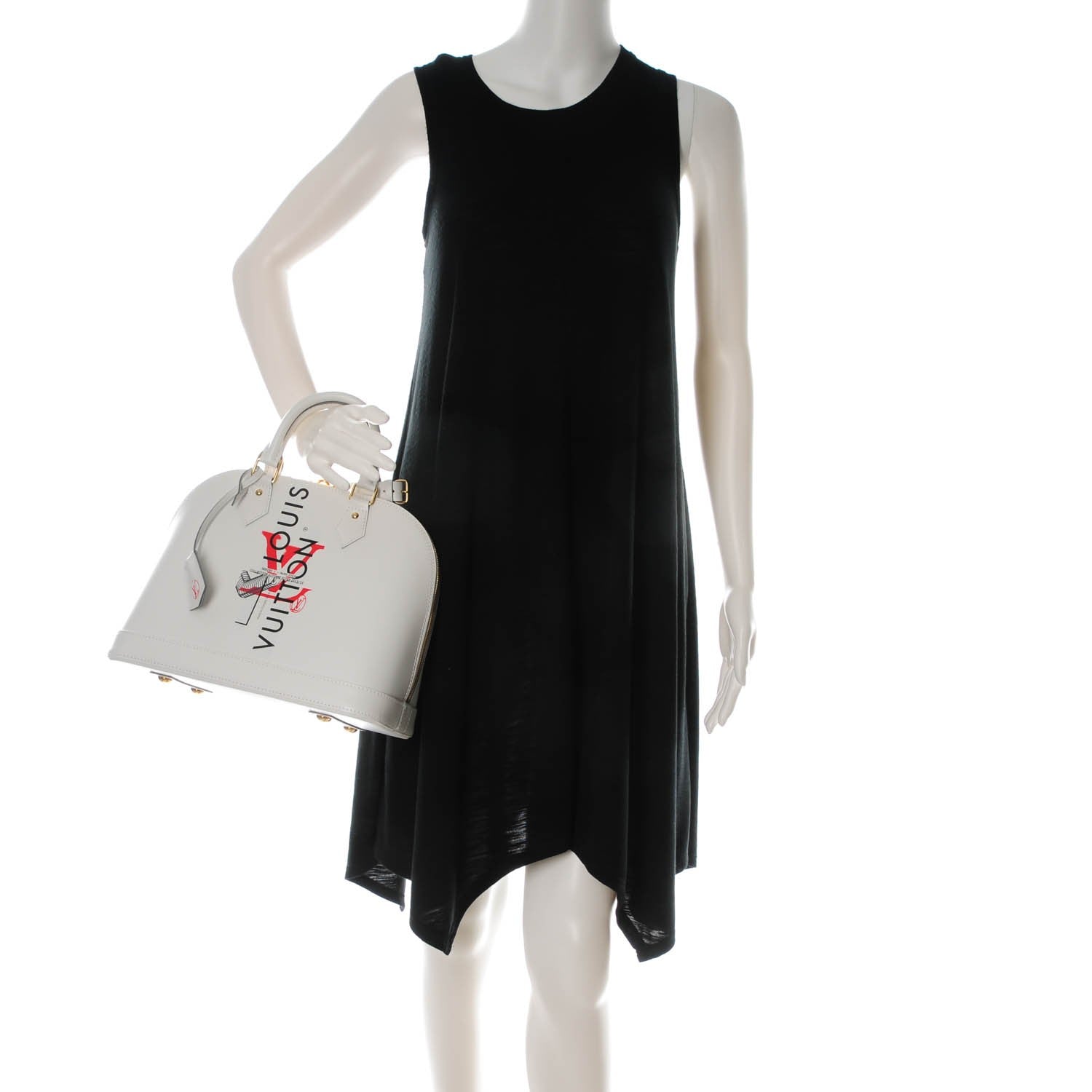 Louis Vuitton Smooth Calfskin Signature Alma PM White 2 of 7