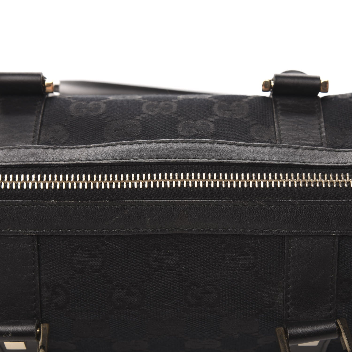 Gucci Monogram Boston Bag Black 12 of 12