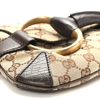 Gucci Monogram Horsebit Clutch Dark Brown 8 of 9