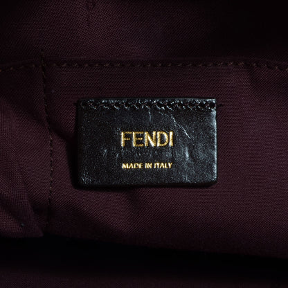 Fendi Nappa Crocodile Trapuntata Medium 2Jours Tote Bordeaux 8 of 11