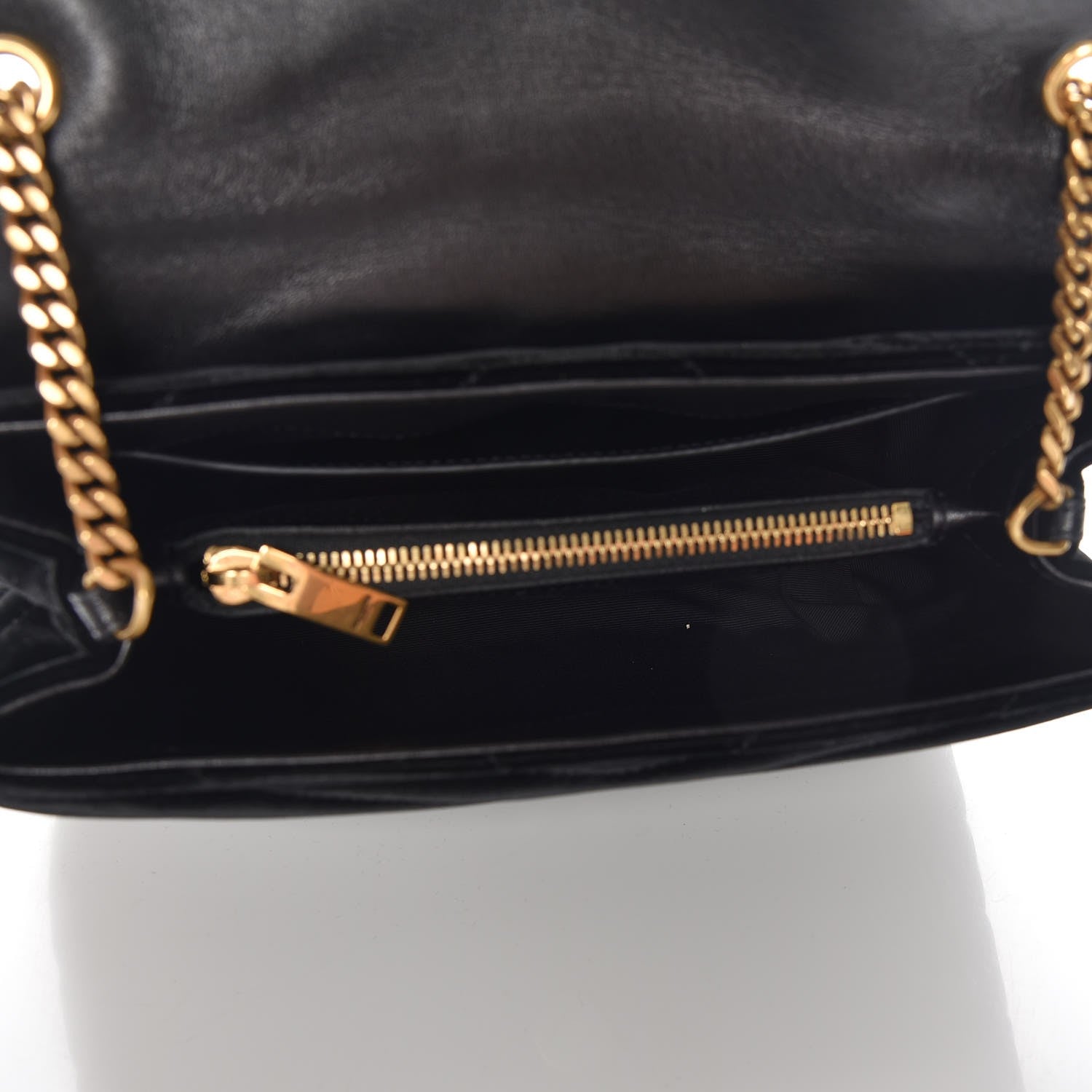 Saint Laurent Velvet Y Quilted Monogram Small Loulou Chain Satchel Black 5 of 9