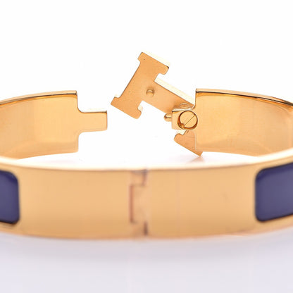 Hermes Enamel Narrow Clic Clac H Bracelet PM Iris 3 of 7