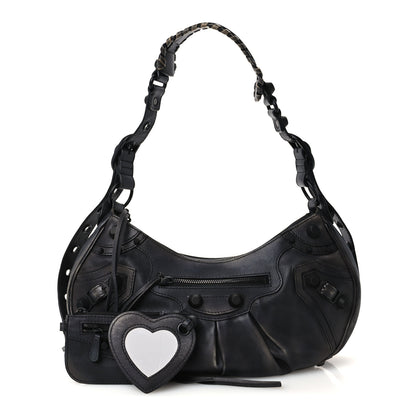 Balenciaga Used Calfskin Small Le Cagole Shoulder Bag Black 2 of 10