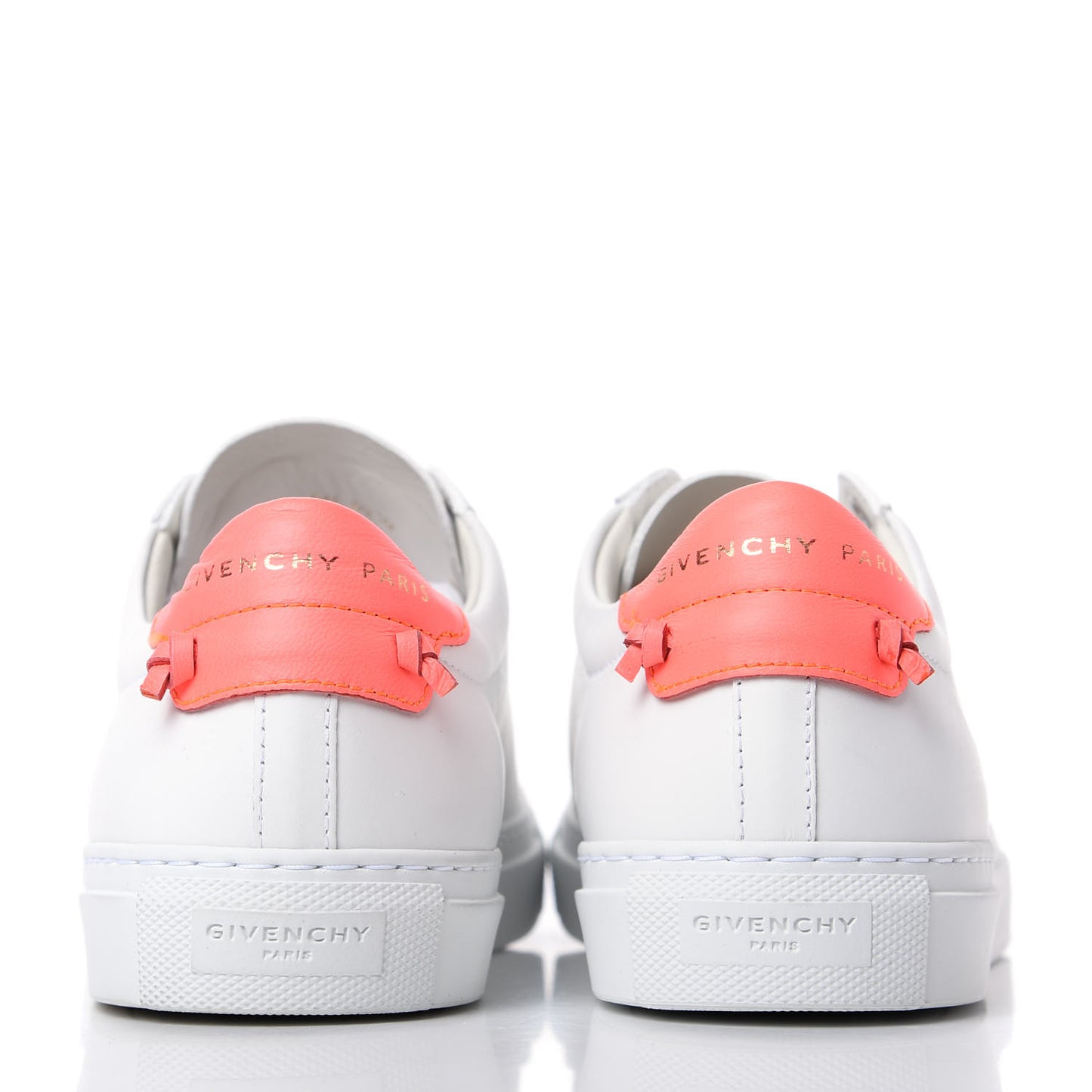 Calfskin Womens Urban Street Sneakers 38 White Neon Pink