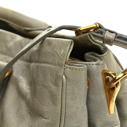 Prada Glace Calfskin Satchel Argilla 22 of 24