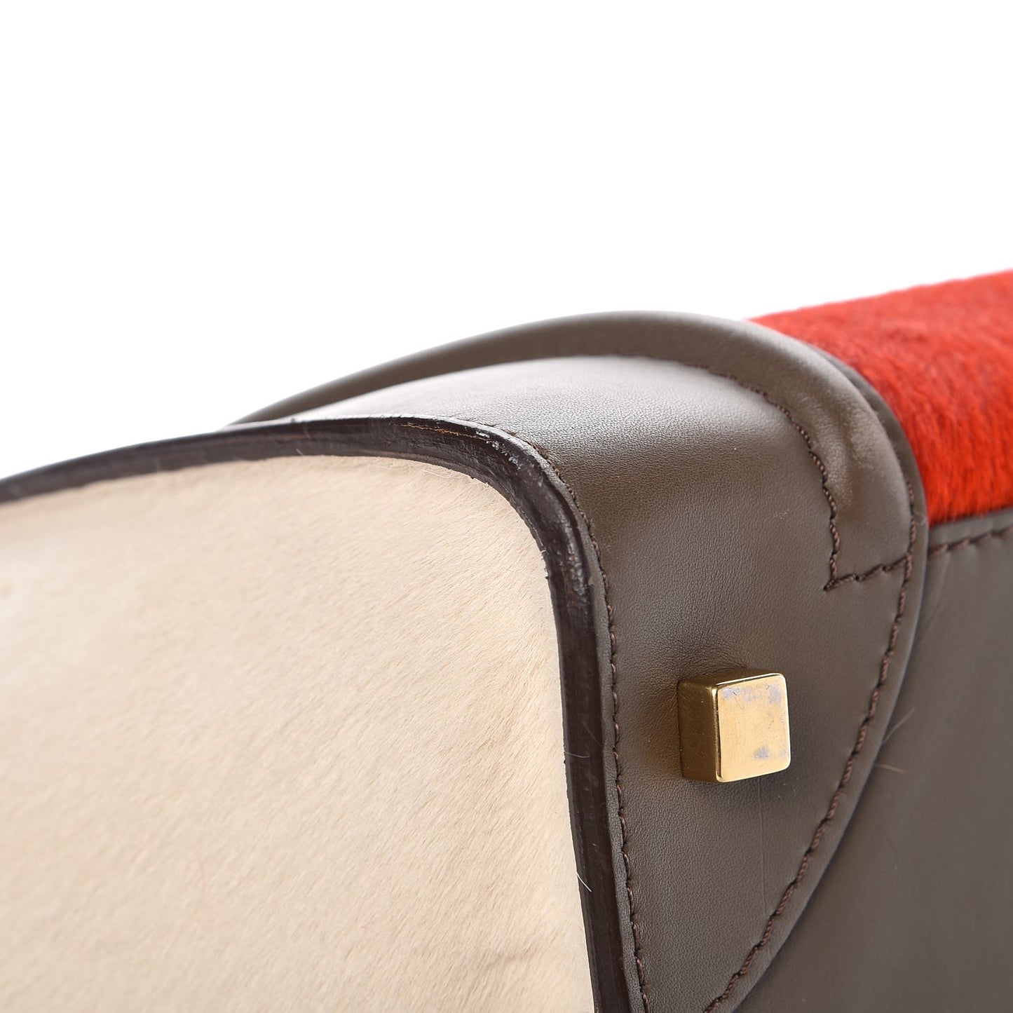 Pony Hair Smooth Calfskin Mini Tri-Color Luggage
