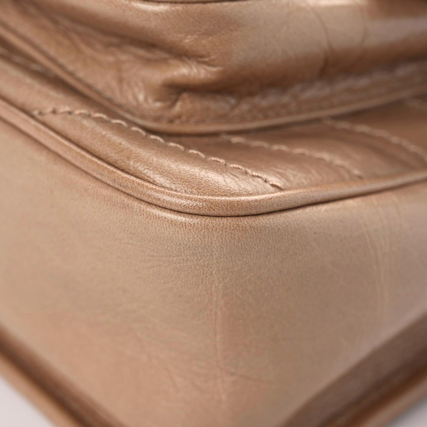 Saint Laurent Crinkled Calfskin Matelasse Monogram Medium Niki Chain Satchel Dark Toffee 9 of 14