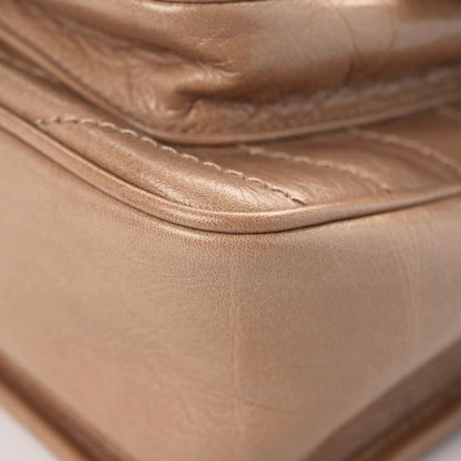 Saint Laurent Crinkled Calfskin Matelasse Monogram Medium Niki Chain Satchel Dark Toffee 9 of 14