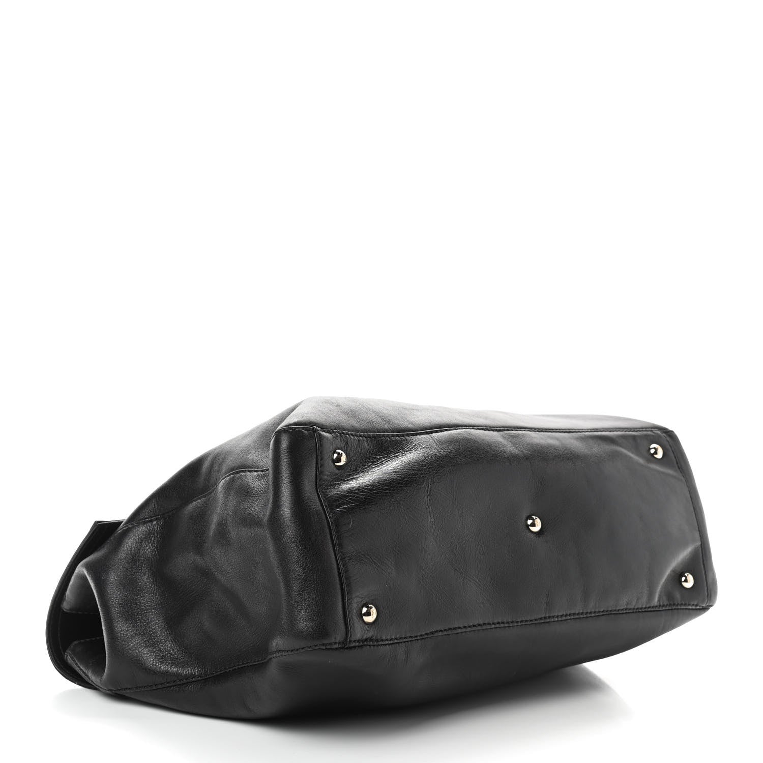 Fendi Vitello Acqua Baguette Satchel Black 4 of 10