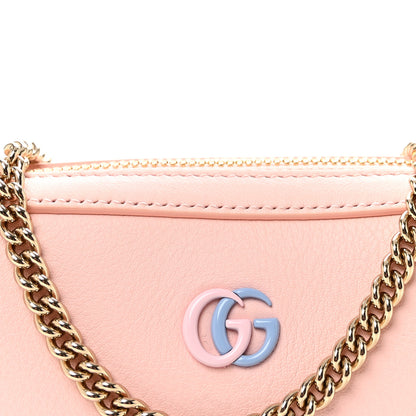 Gucci Dollar Calfskin Enamel Super Mini GG Marmont Chain Shoulder Bag Light Pink Blue 8 of 10