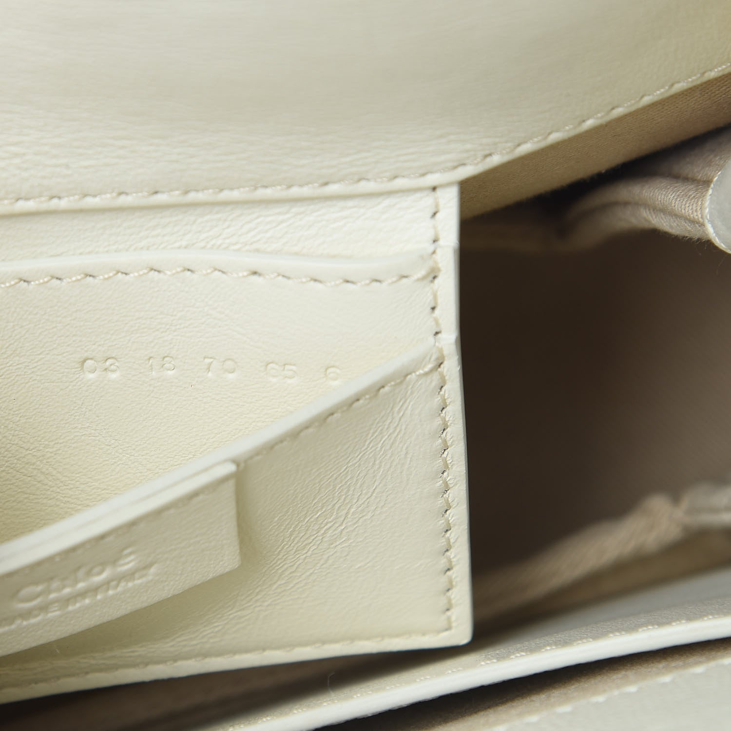 Chloe Calfskin Suede Small Roy Bag Natural White 7 of 15