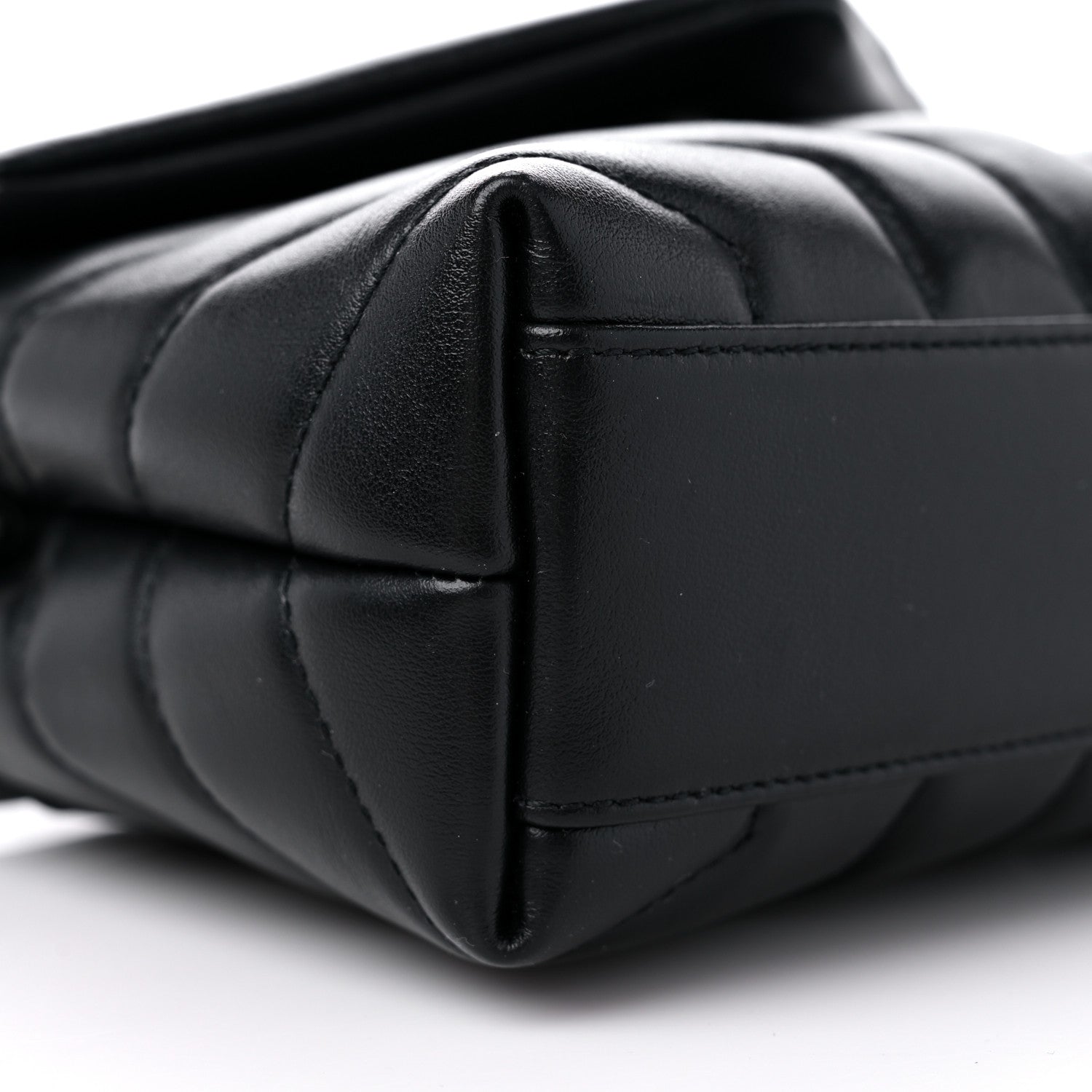 Saint Laurent Calfskin Y Quilted Monogram Toy Loulou Crossbody Bag Black 8 of 9