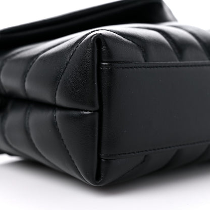 Saint Laurent Calfskin Y Quilted Monogram Toy Loulou Crossbody Bag Black 8 of 9
