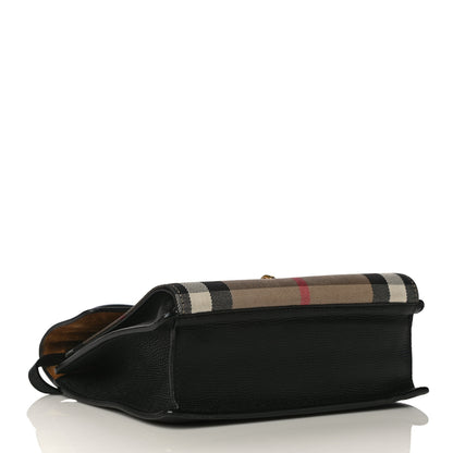 Burberry Derby Calfskin House Check Small Macken Crossbody Bag Black 4 of 10