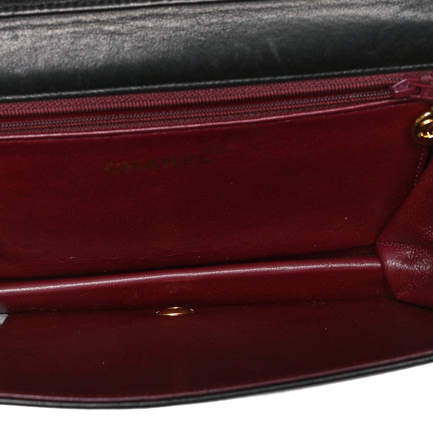 Lambskin Quilted Small Single Flap Black