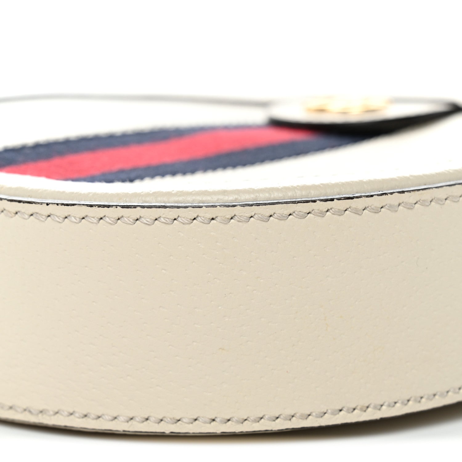 Gucci Textured Calfskin Web Mini Ophidia Round Shoulder Bag Mystic White 10 of 10