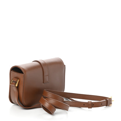 Saint Laurent Smooth Calfskin Small Monogram Université Shoulder Bag Dark Beige 3 of 8