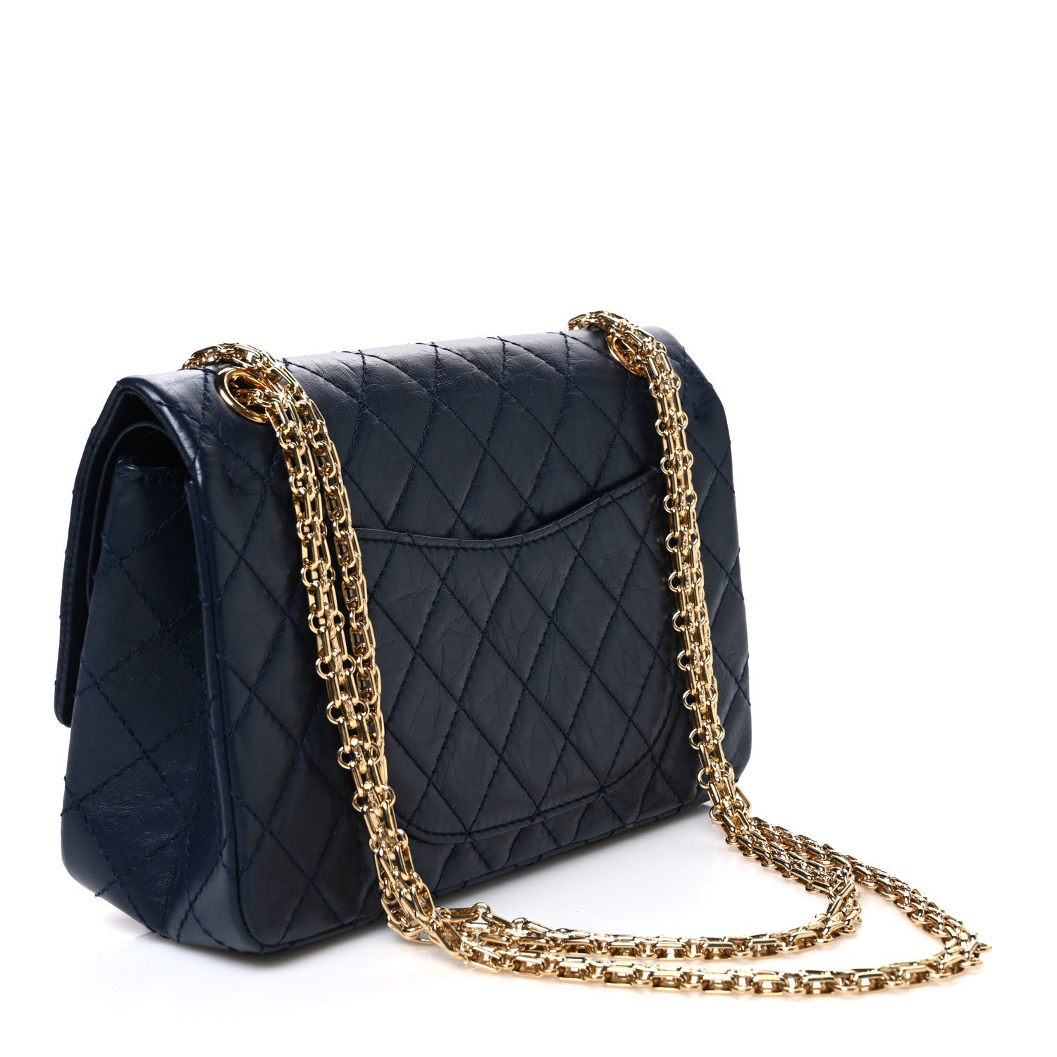 Chanel Aged Calfskin Quilted 2.55 Reissue 225 Flap Navy 2 of 10