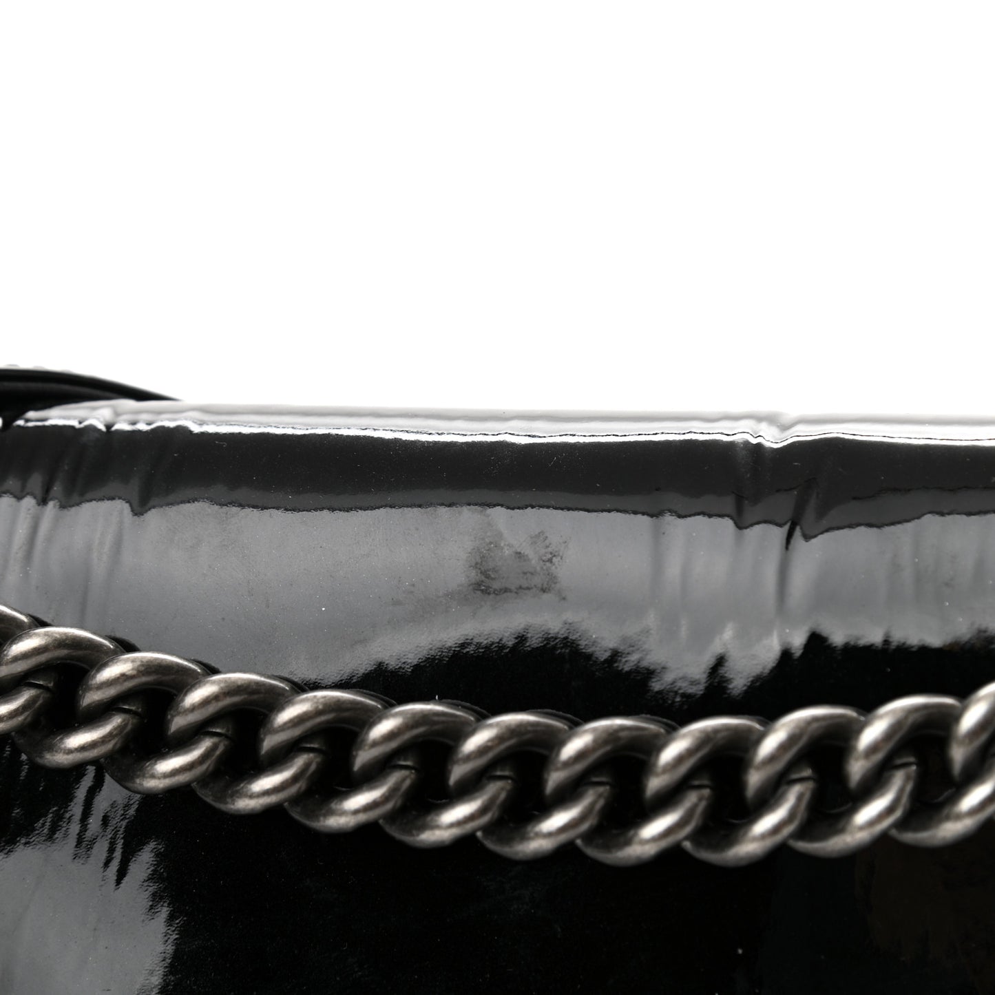 Patent Large Boy Reverso Flap Black
