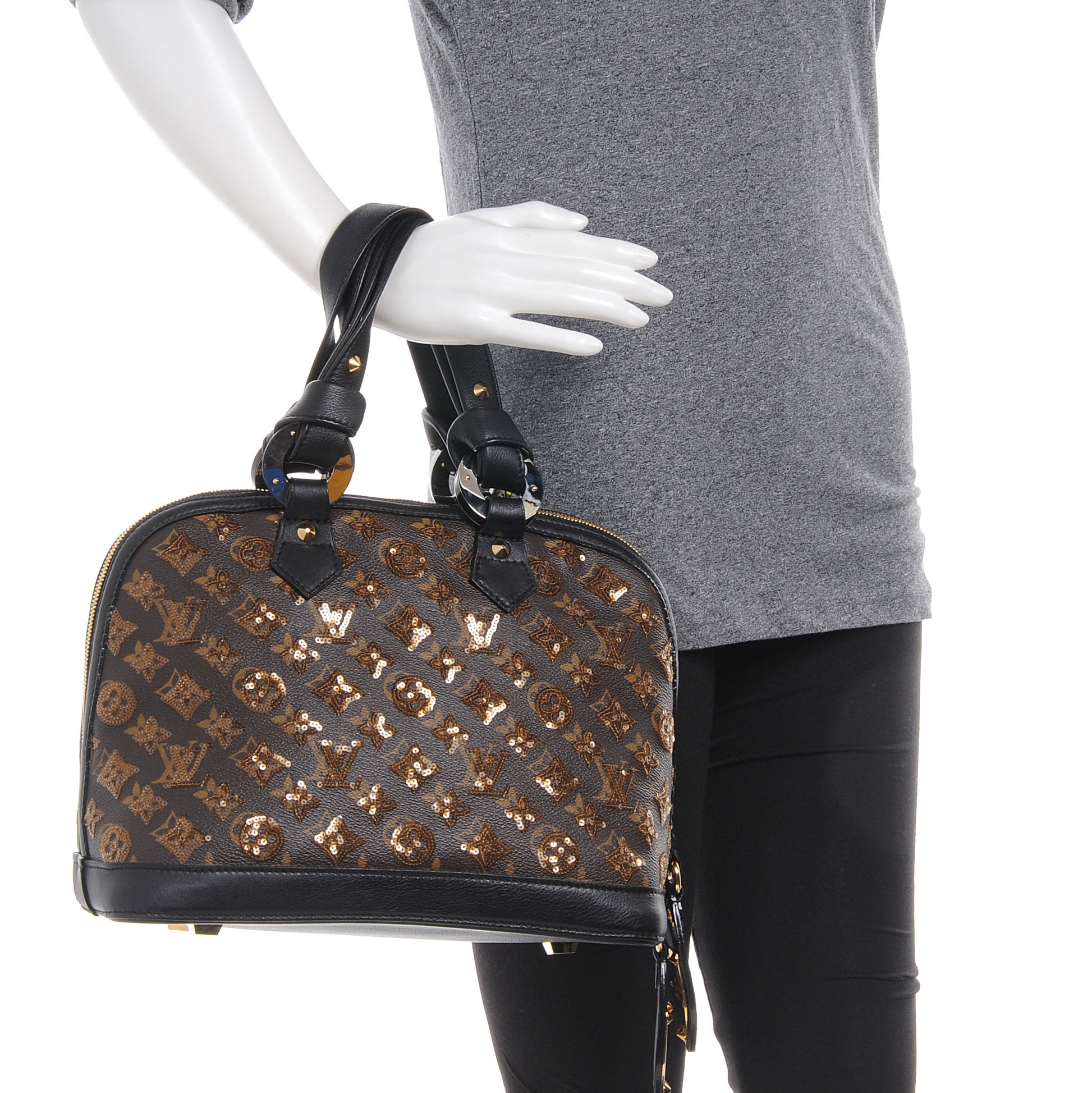 Louis Vuitton Monogram Sequins Eclipse Alma Black 2 of 7