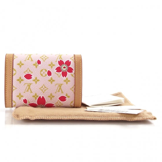 Monogram Cherry Blossom Porte-Monnaie Plat Coin Purse Red