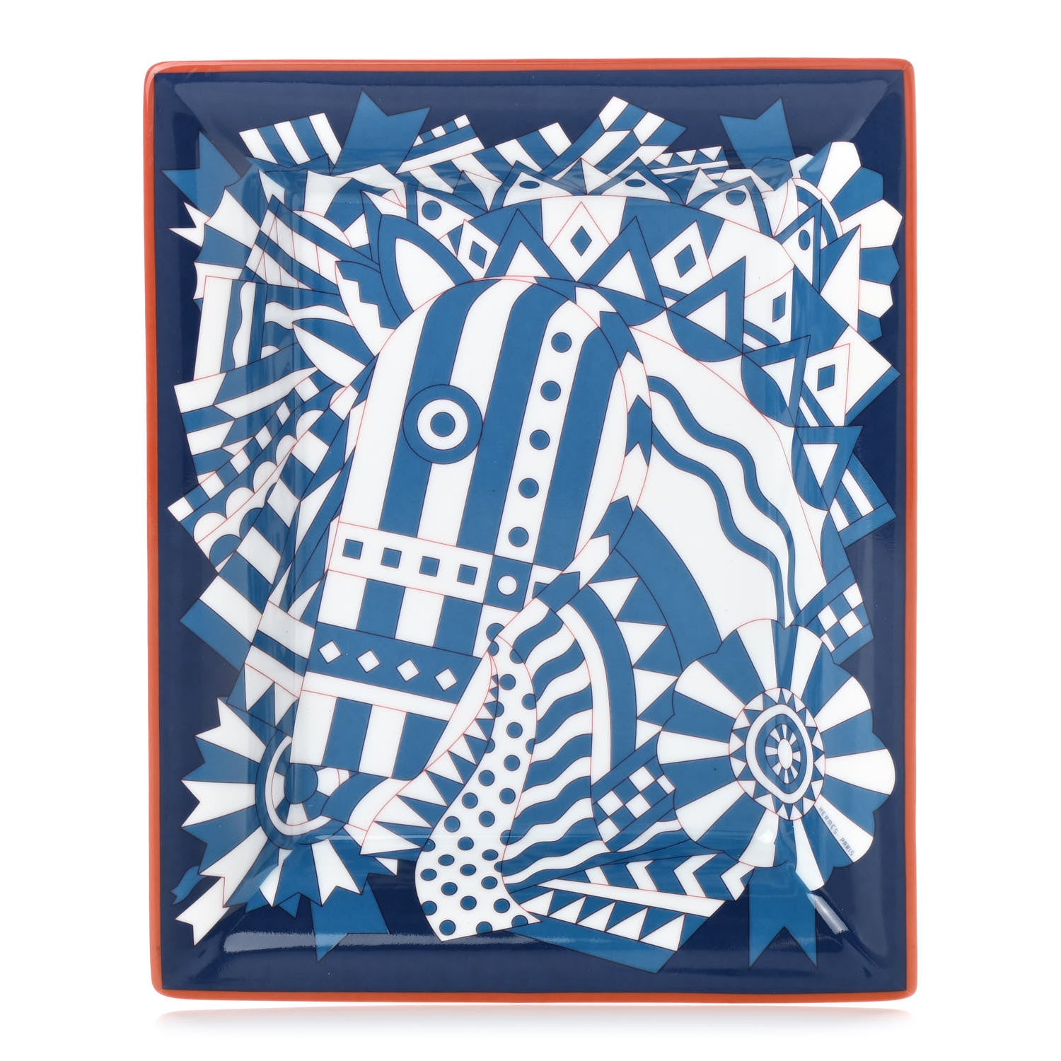 Hermes Porcelain Cheval de Fete Change Tray Marine 1 of 6