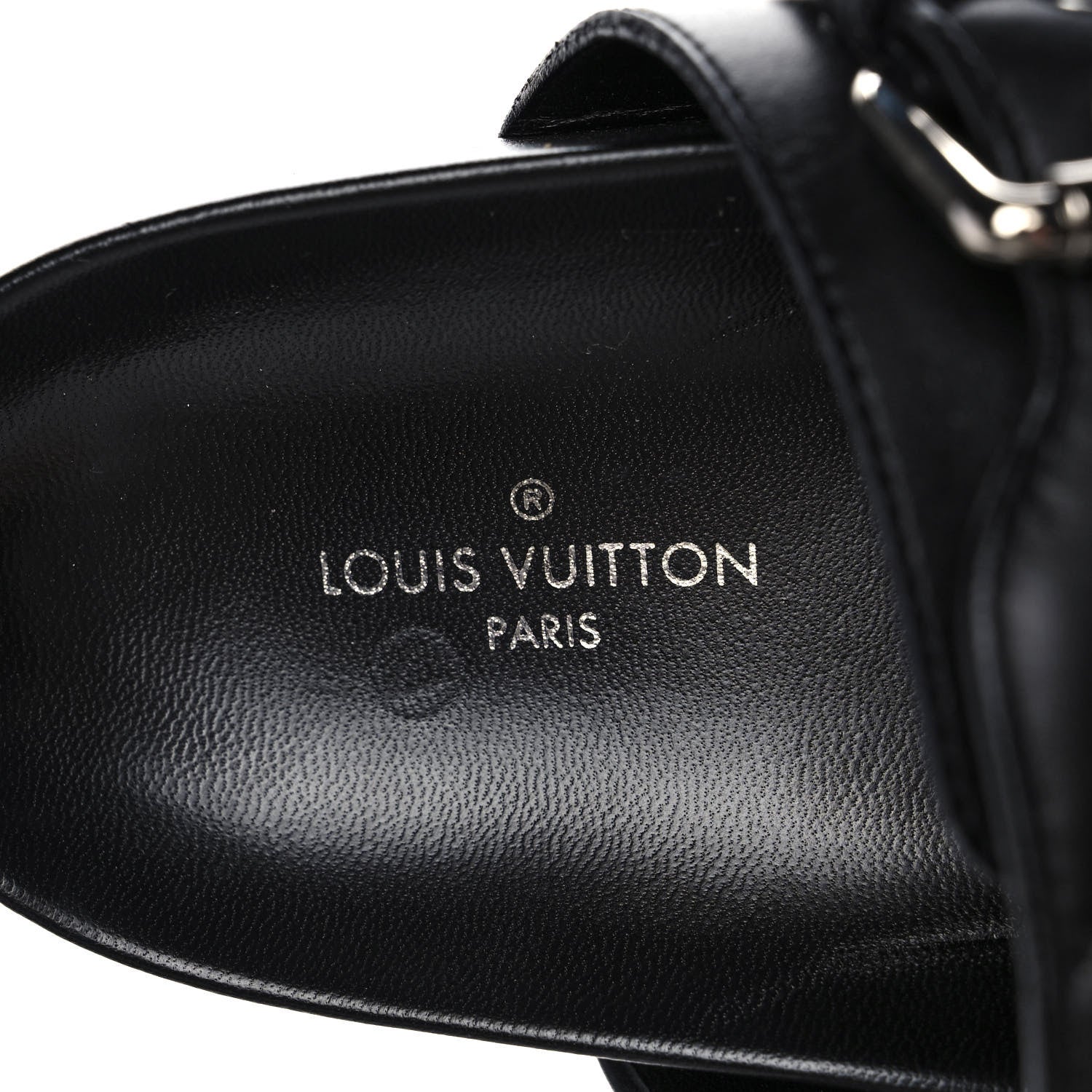 Louis Vuitton Calfskin New Wave Bom Dia Mule Sandals 35 Black 7 of 7