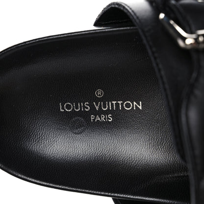 Louis Vuitton Calfskin New Wave Bom Dia Mule Sandals 35 Black 7 of 7