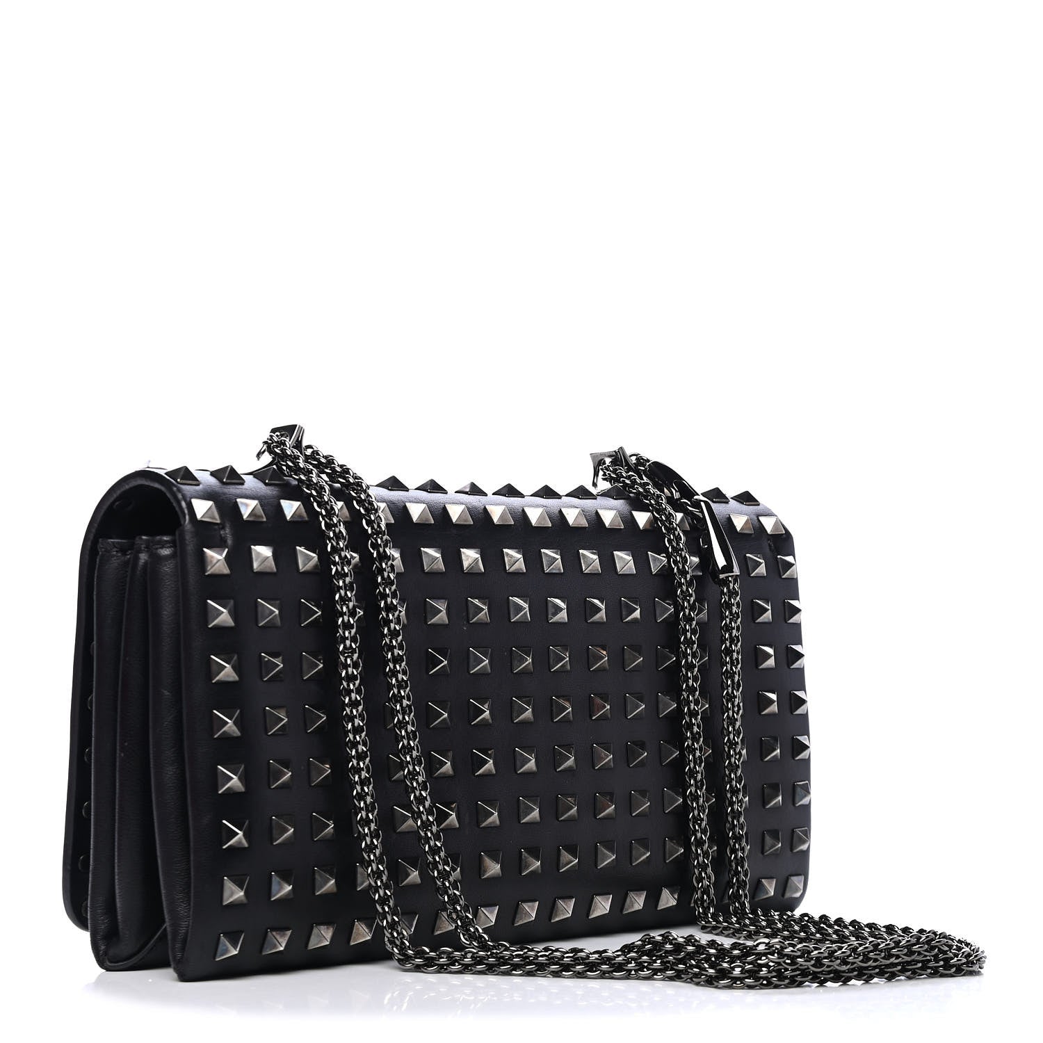 Valentino Garavani Vitello Rockstud All Over Va Va Voom Flap Bag Black 2 of 4