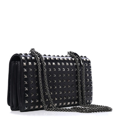 Valentino Garavani Vitello Rockstud All Over Va Va Voom Flap Bag Black 2 of 4