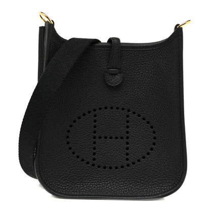 Hermes Taurillon Clemence Evelyne TPM Black 1 of 11