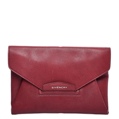 Givenchy Sugar Goatskin Medium Antigona Envelope Clutch Burgundy 1 of 7