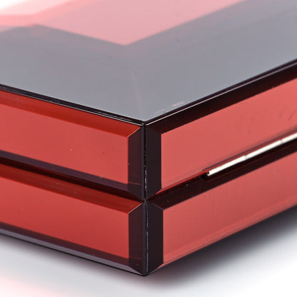 Judith Leiber Acrylic Faceted Box Clutch Red 8 of 10
