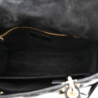 Christian Dior Lambskin Cannage Medium Lady Dior Black 9 of 21