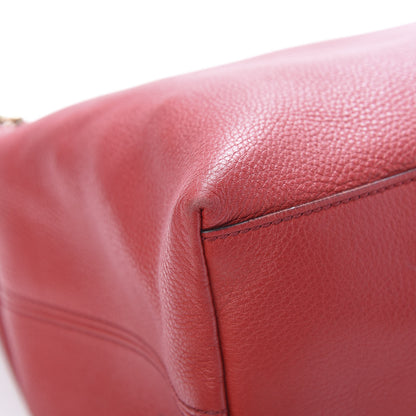 Gucci Pebbled Calfskin Medium Soho Chain Shoulder Bag Tabasco Red 12 of 17