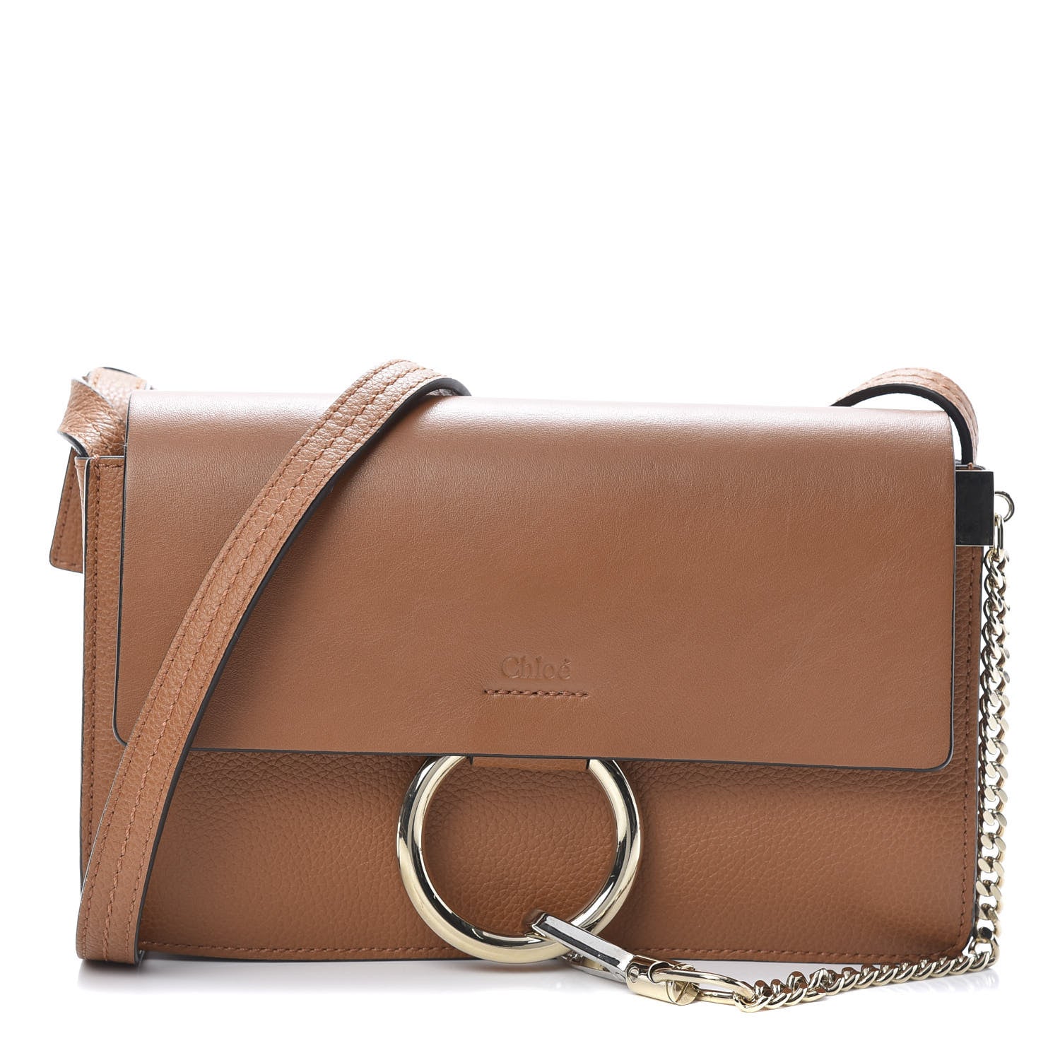 Chloe Calfskin Small Faye Shoulder Bag Tobacco 1 of 11